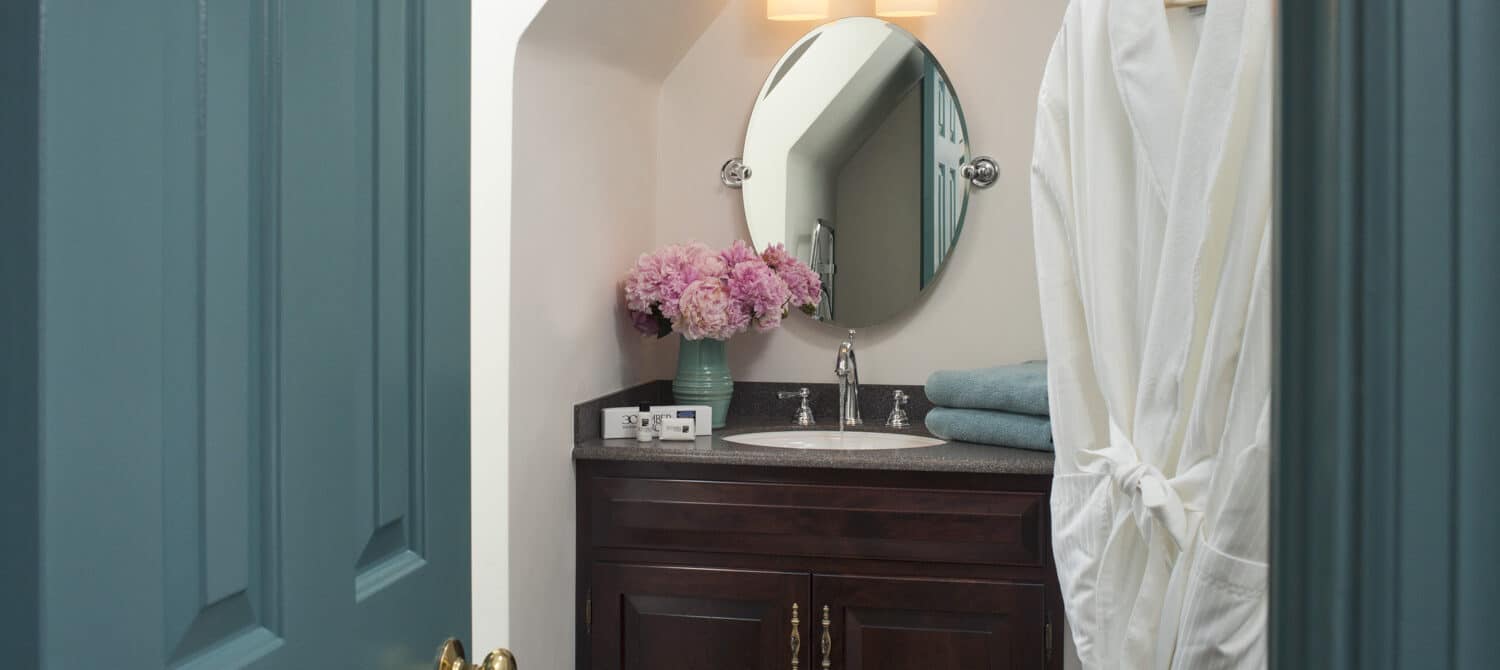 One of two vanities in bathroom