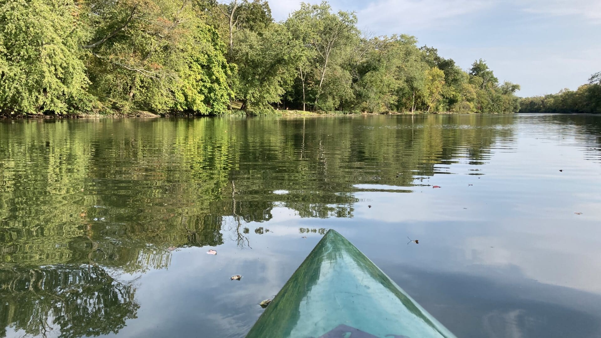 Kayaking on creek too